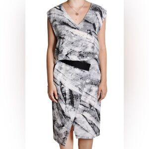 Helmut Lang Terrene Marble Print Dress Size 6